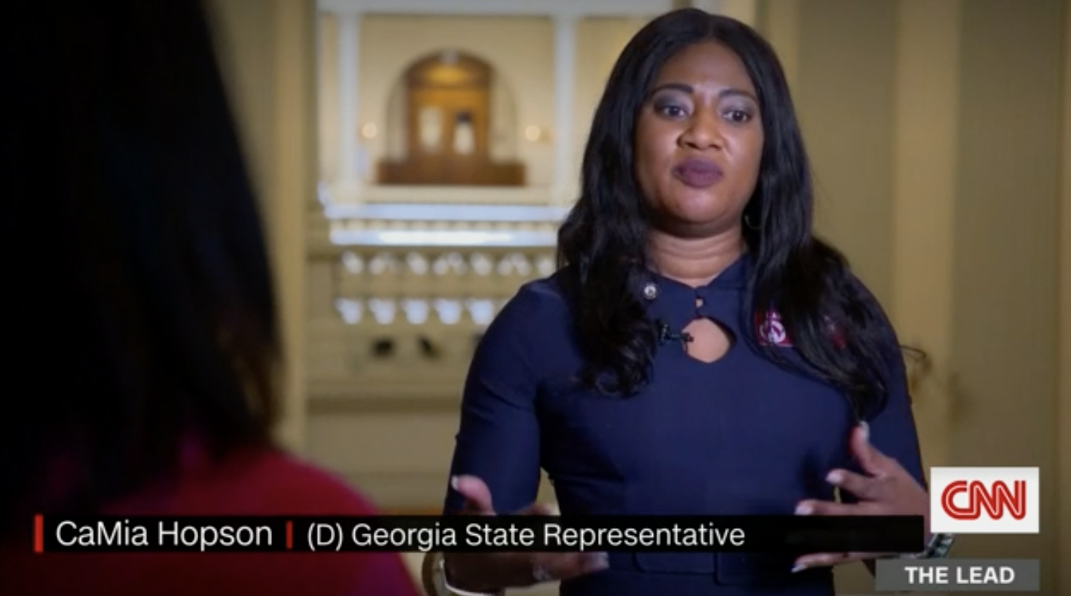 Georgia state Rep. CaMia Hopson appears on CNN.